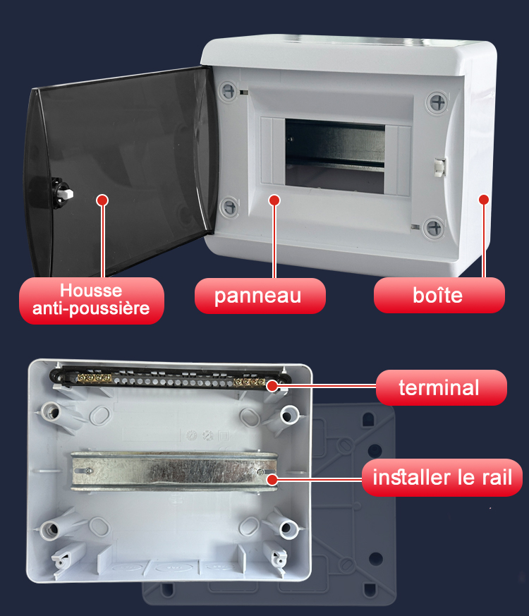 Boîte de distribution MCB ABS 