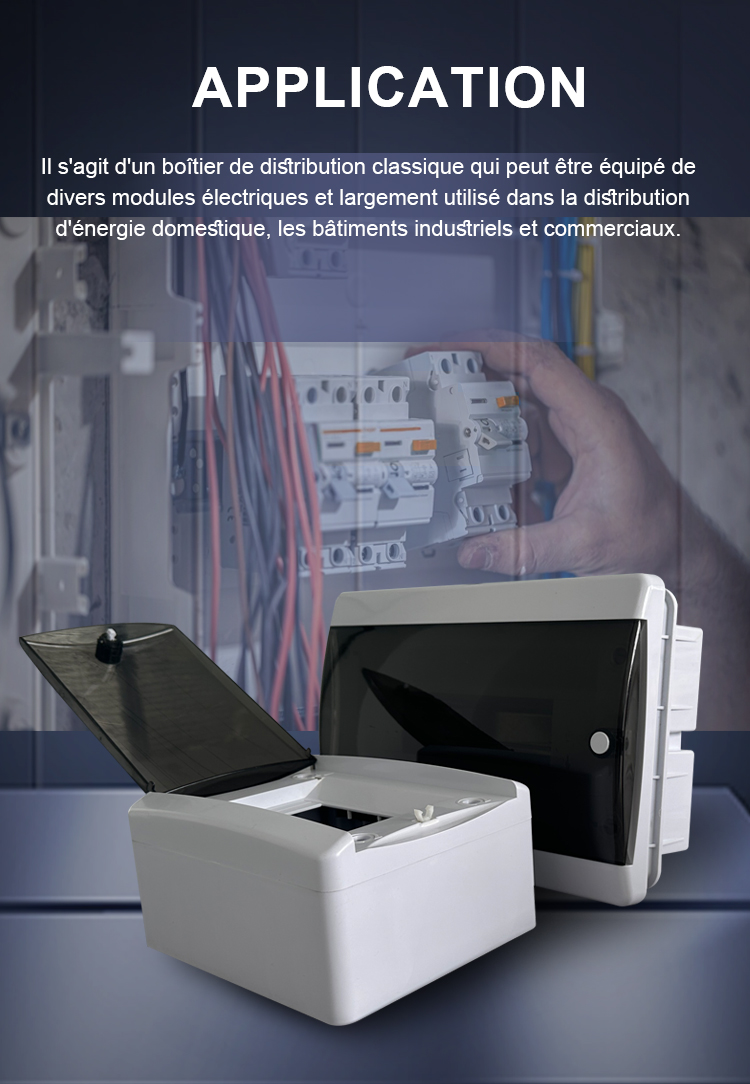 Boîte de distribution en plastique Boîtes de base de données électriques