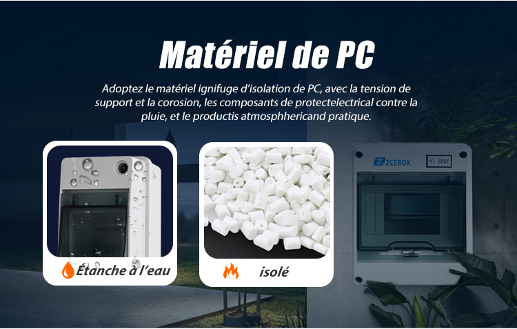 Boîte de distribution électrique de certification CE