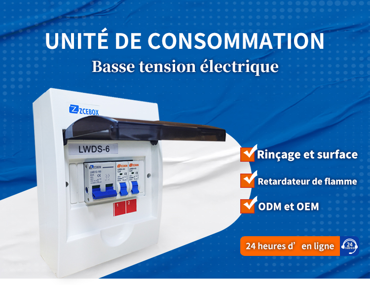 MCB Electrical Distribution Box Unit grand public