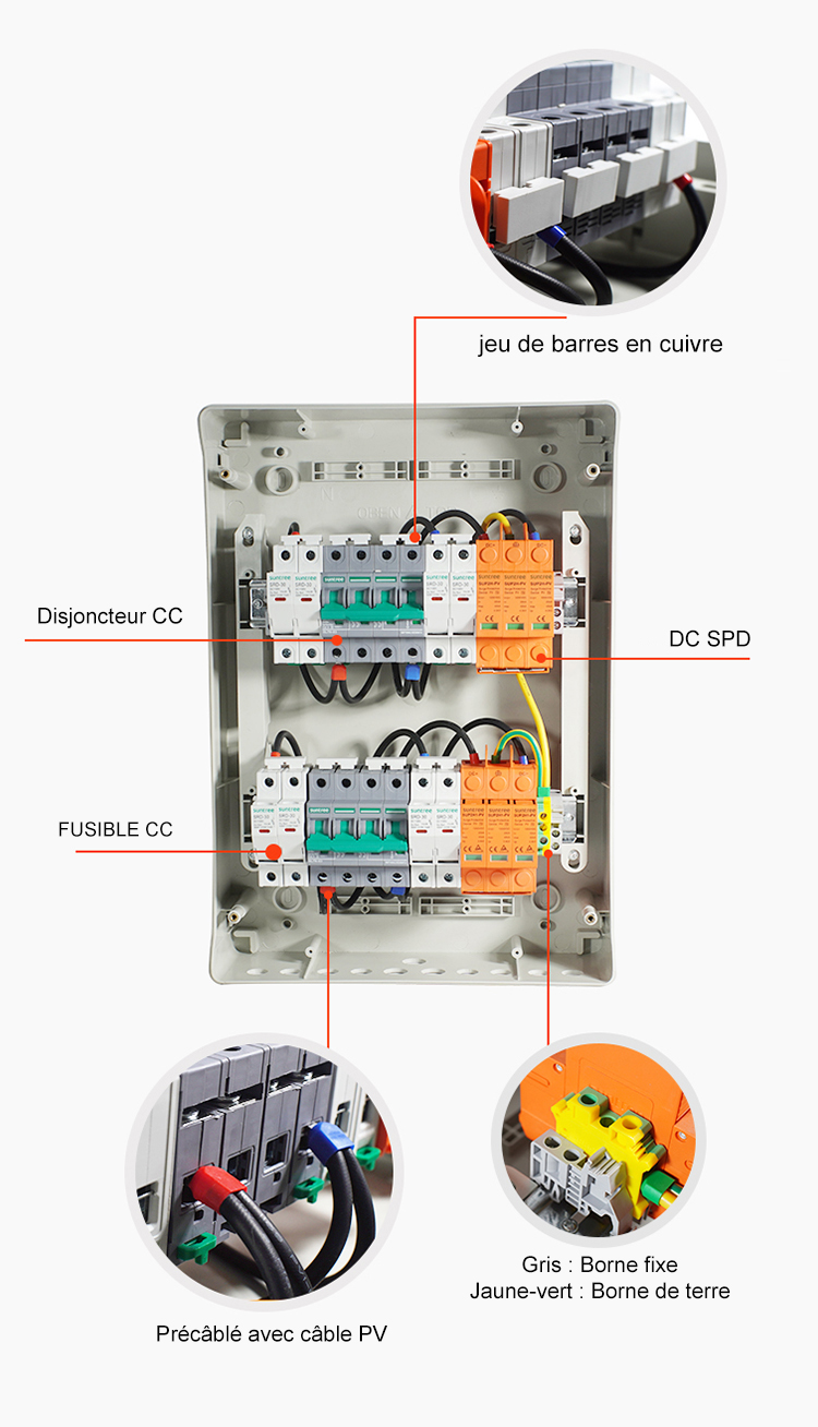 Boîte de combiner solaire DC LWHLX